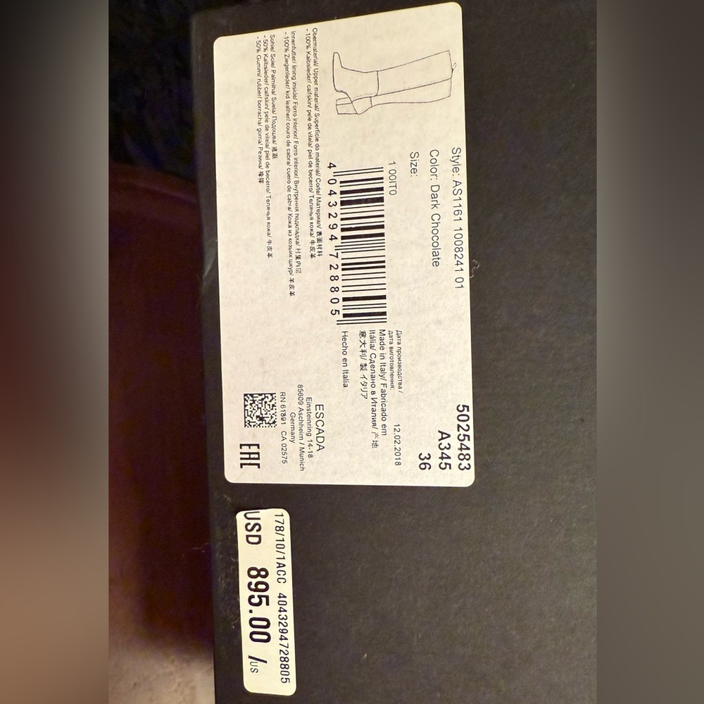 Escada Dark chocolate boots size EU 36 - Picture 5 of 6